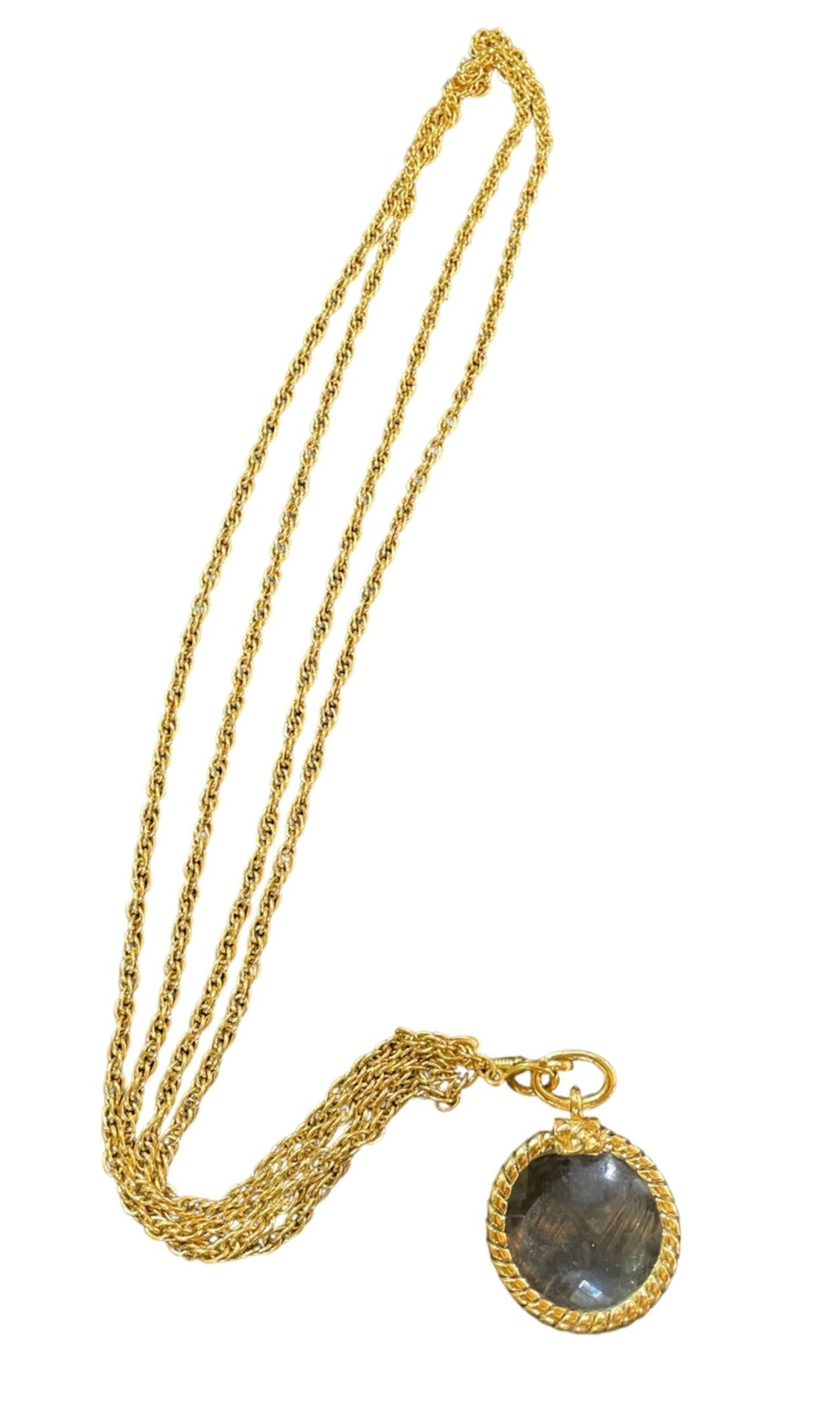 Chanel 1982 Gold Toned Double Strand Looking Glass Necklace – THE WAY WE  WORE